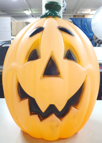 Vtg Blow Mold JackO Lantern Pumpkin Orange General Foam Plastics Halloween Decor