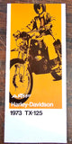 VTG Original 1973 Harley Davidson TX-125 NOS AMF Brochure