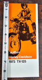 VTG Original 1973 Harley Davidson TX-125 NOS AMF Brochure