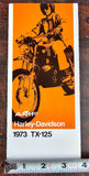 VTG Original 1973 Harley Davidson TX-125 NOS AMF Brochure