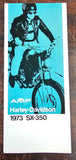 VTG Original 1973 Harley Davidson SX-350 NOS AMF Brochure