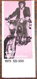 VTG Original 1973 Harley Davidson SS-350 Sprint NOS AMF Brochure