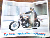 VTG Original 1973 Harley Davidson SS-350 Sprint NOS AMF Brochure