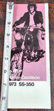 VTG Original 1973 Harley Davidson SS-350 Sprint NOS AMF Brochure