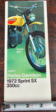 VTG Original 1972 Harley Davidson Sprint SX 350cc NOS AMF Brochure