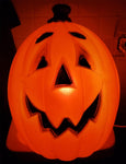 Vtg Blow Mold JackO Lantern Pumpkin Orange General Foam Plastics Halloween Light