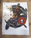 David Mann Aces High Poster Jack Daniels Easy Rider Motorcycle Harley Davidson