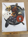 David Mann Aces High Poster Jack Daniels Easy Rider Motorcycle Harley Davidson