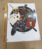David Mann Aces High Poster Jack Daniels Easy Rider Motorcycle Harley Davidson
