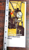 VTG Original 1972 Harley Davidson Shortster 65cc Mini Bike NOS AMF Brochure