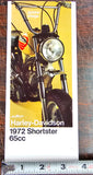 VTG Original 1972 Harley Davidson Shortster 65cc Mini Bike NOS AMF Brochure