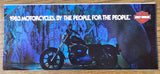 1983 Harley Davidson Super Glide Low Rider Roadster Fold Out Dealer Brochure