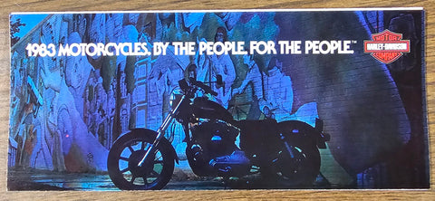 1983 Harley Davidson Super Glide Low Rider Roadster Fold Out Dealer Brochure