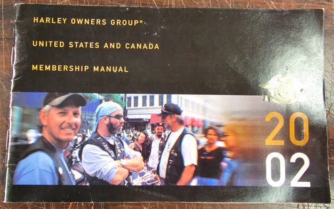 2002 Harley Davidson Owners Group United States Canada Membership Manual