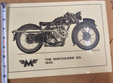 VTG David Ansell 1935 Matchless G3 Glossy Finish Wall Art Poster