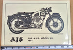 1951 Vtg The A.J.S. Model 20 David Ansell 11 5/8" 8 1/4" Glossy Finish 93-01304