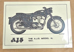 1961 Vtg The A.J.S. Model 16 David Ansell 11 5/8" 8 1/4" Glossy Finish 93-01301