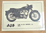 1961 Vtg The A.J.S. Model 16 David Ansell 11 5/8" 8 1/4" Glossy Finish 93-01301