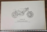 VTG Yamaha TR2 Kay Prints 13 1/2"x 20" Black/White Lithographic Poster 93-00895