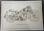 1929 Vtg 493cc Isle of Man Sunbeam 12 1/2" x 17 3/4" Poster 93-01309