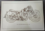 1929 Vtg 493cc Isle of Man Sunbeam 12 1/2" x 17 3/4" Poster 93-01309