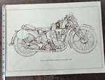 1929 Vtg 493cc Isle of Man Sunbeam 12 1/2" x 17 3/4" Poster 93-01309