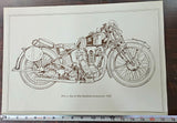 1929 Vtg 493cc Isle of Man Sunbeam 12 1/2" x 17 3/4" Poster 93-01309