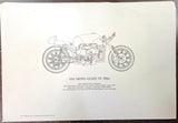 VTG 1956 Moto-Guzzi V8 500cc Kay Prints 13 1/2" x 20" Lithographic Print Poster
