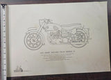 VTG 1955 Ariel Square Four Model G Britannia 13 1/2" x 20" Lithographic Poster