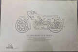 VTG 1955 Ariel Square Four Model G Britannia 13 1/2" x 20" Lithographic Poster