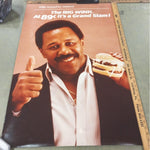 Vtg 1970 Winky's Restaurant Willie Stargell Pirates Poster Burger Advertisement