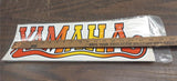 Vtg Yamaha Red Orange Yellow Sticker Decal Motorcycle Racing Motocross MX 17x5