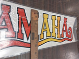 Vtg Yamaha Red Orange Yellow Sticker Decal Motorcycle Racing Motocross MX 17x5