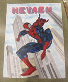 Flying Spiderman City Nevaeh Hand Painted Drawing Poster Paint Pen Crayon Art