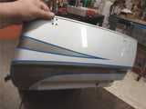 Harley Davidson 2014^ Tour Pak Bottom Road Glide Silver Grey Blue Stripes OEM