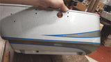 Harley Davidson 2014^ Tour Pak Bottom Road Glide Silver Grey Blue Stripes OEM