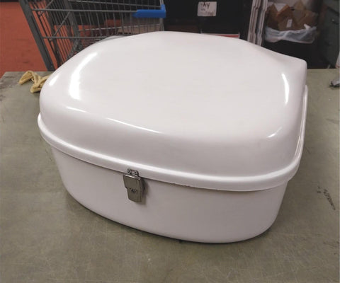 VTG NOS Luggage Box Fiberglass Bondurant Motorcycle Honda CD KZ w/ Key
