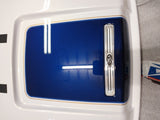 NOS White Gold Pearl Colbalt Blue Tour Pak Harley Lid 79039-07CHS FLT Glide