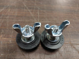 LICENSE PLATE BOLTS GREEN MINI REFLECTORS Wingnut Motorcycle Harley Honda Bobber