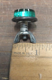 LICENSE PLATE BOLTS GREEN MINI REFLECTORS Wingnut Motorcycle Harley Honda Bobber
