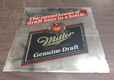 vintage miller high life genuine draft mirror no frame garage 13x13 wall sign
