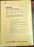 Honda 1969-1978 CB 750 cb750 k Clymer Wiring Diagrams Service/Repair Manual Book