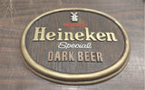 Vintage Imported Heineken Special Dark Beer Sign 13x10 Man Cave Garage Bar