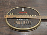Vintage Imported Heineken Special Dark Beer Sign 13x10 Man Cave Garage Bar