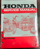 OEM Honda 1993 TRX90 Four trax ATV NOS Service Manual NEW!