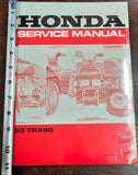 OEM Honda 1993 TRX90 Four trax ATV NOS Service Manual NEW!