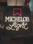 VTG Michelob Light Working Beer Lighted Sign Plastic 17x17 Bar Garage Man Cave