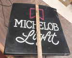 VTG Michelob Light Working Beer Lighted Sign Plastic 17x17 Bar Garage Man Cave
