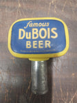 Vintage DuBois Famous Brewing Beer Draft Knob Pa Yellow Blue Bar Tap Handle