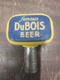 Vintage DuBois Famous Brewing Beer Draft Knob Pa Yellow Blue Bar Tap Handle